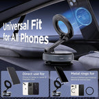 Vacuum Magnetic Suction Phone Holder 360° Reinforced Strong 42kg Ultra Suction Cup Phone Mount